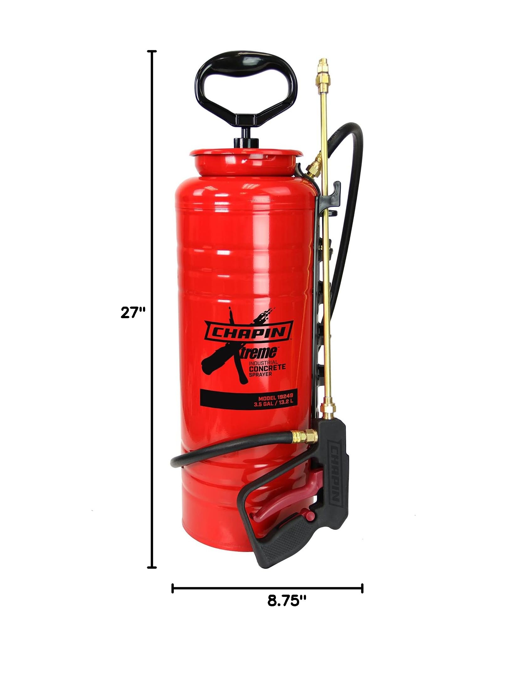 Chapin 19249 Made in The USA 3.5 Gallon Dripless Xtreme Concrete Open Head Sprayer for Pro Concrete Applications, Red - Image 7