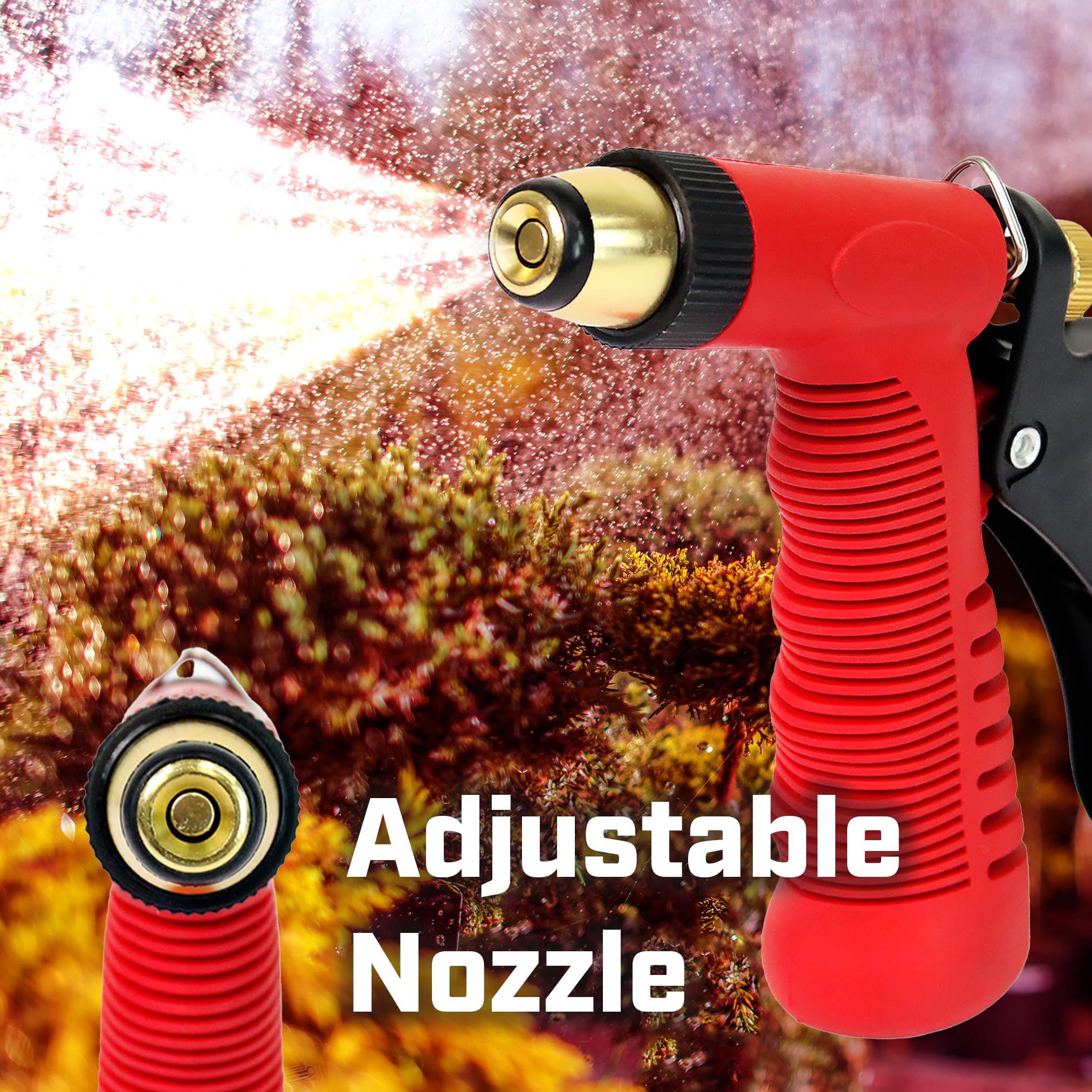Chapin 4608: Adjustable Cone Tip Garden Hose Spray Nozzle with Rear Trigger Grip, Threaded Connection Fits Standard Garden Hose, for Gardening, Landscaping, Watering and Outdoor Jobs, Red/Black - Image 4