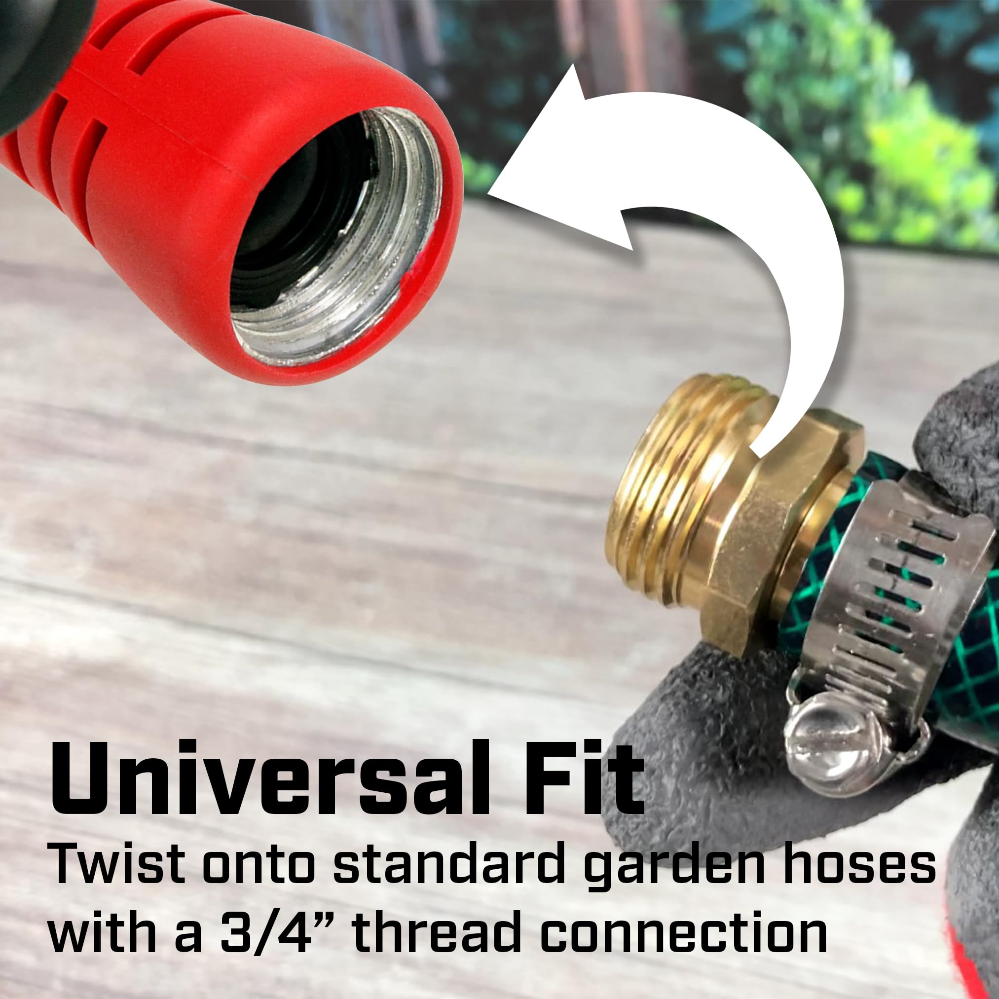 Chapin 4608: Adjustable Cone Tip Garden Hose Spray Nozzle with Rear Trigger Grip, Threaded Connection Fits Standard Garden Hose, for Gardening, Landscaping, Watering and Outdoor Jobs, Red/Black - Image 5