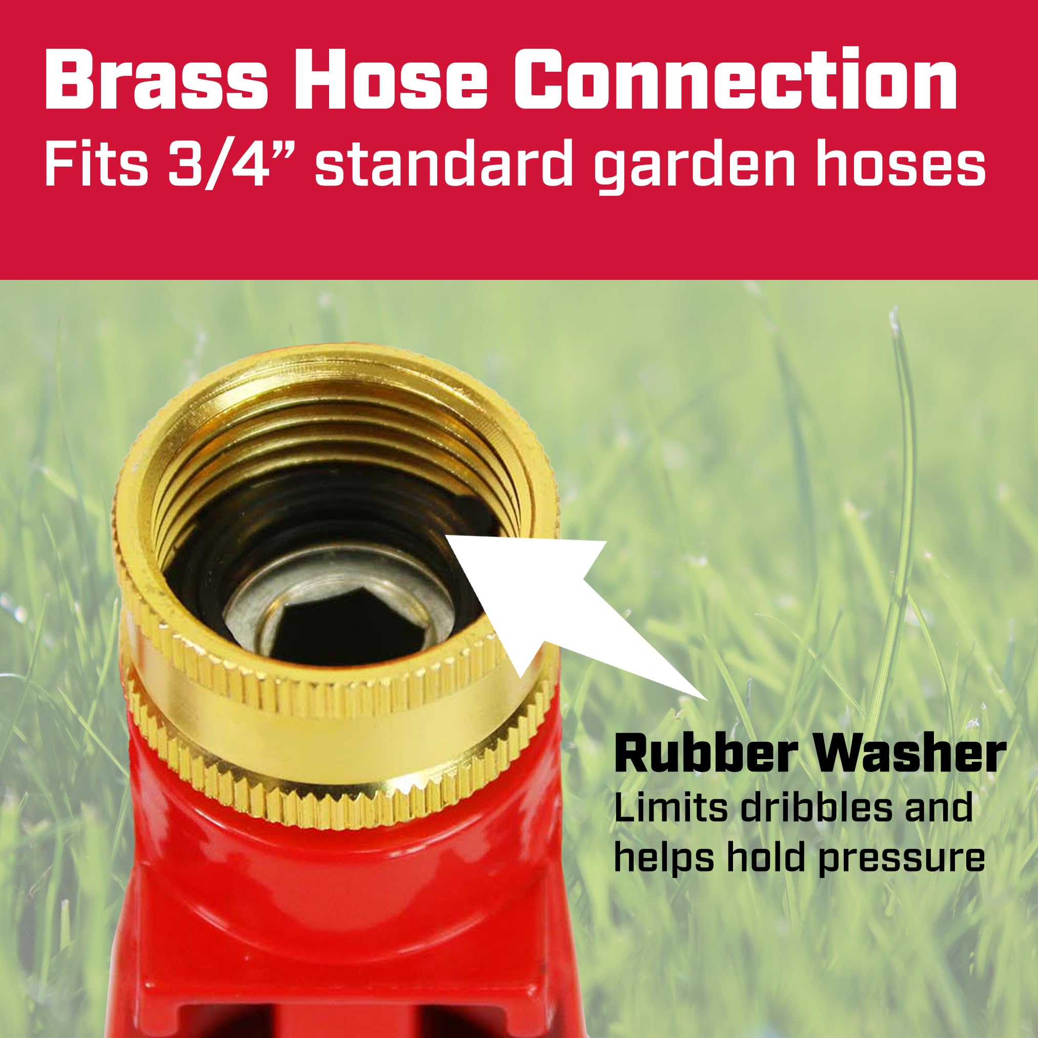 Chapin 4986: 3-Arm Rotary Sprinkler, 360 Degree Automatic for Small Gardens and Lawns, Up to 45ft Coverage Area, Red - Image 4