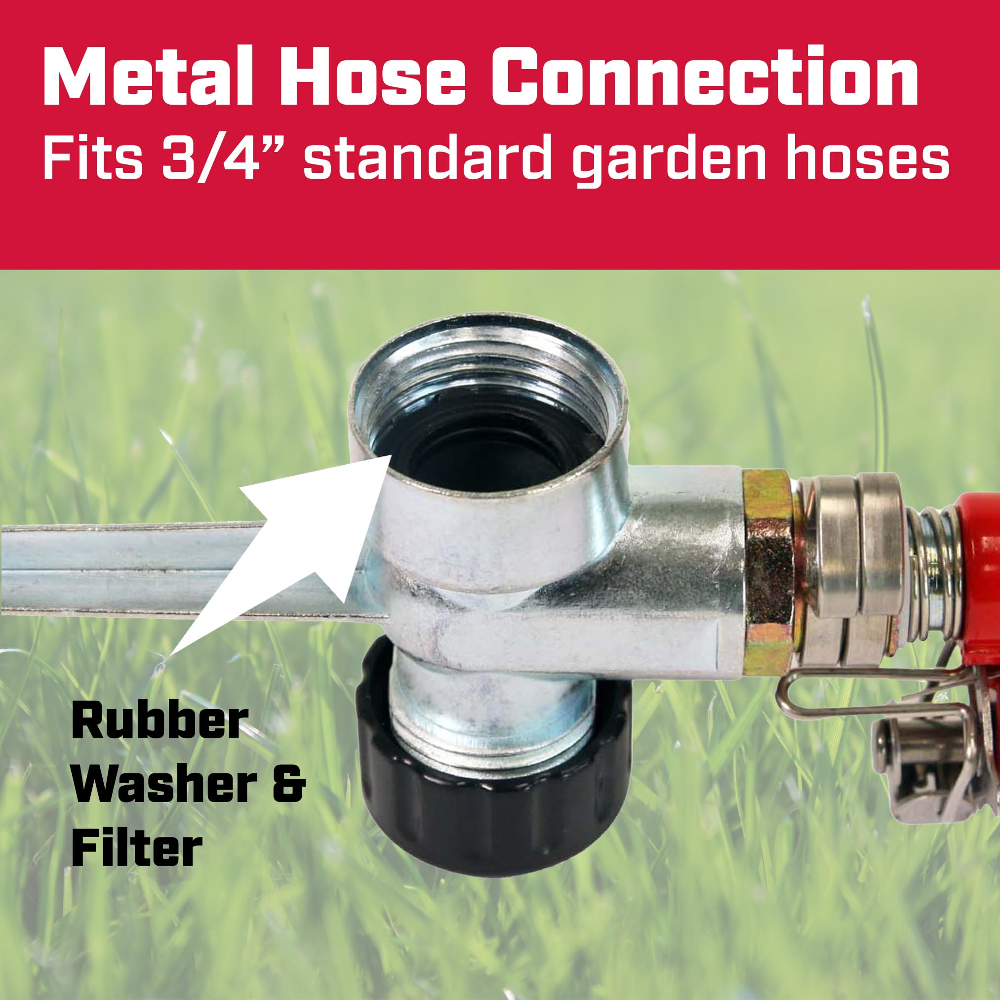 Chapin 4991: Spike Impact Sprinkler, 360 Degree Automatic Impact Sprinkler with Yard Spike for Gardens and Lawns, Up to 85 ft Coverage Area, Lawn Sprinkler, Yards and Garden Watering, Red - Image 9