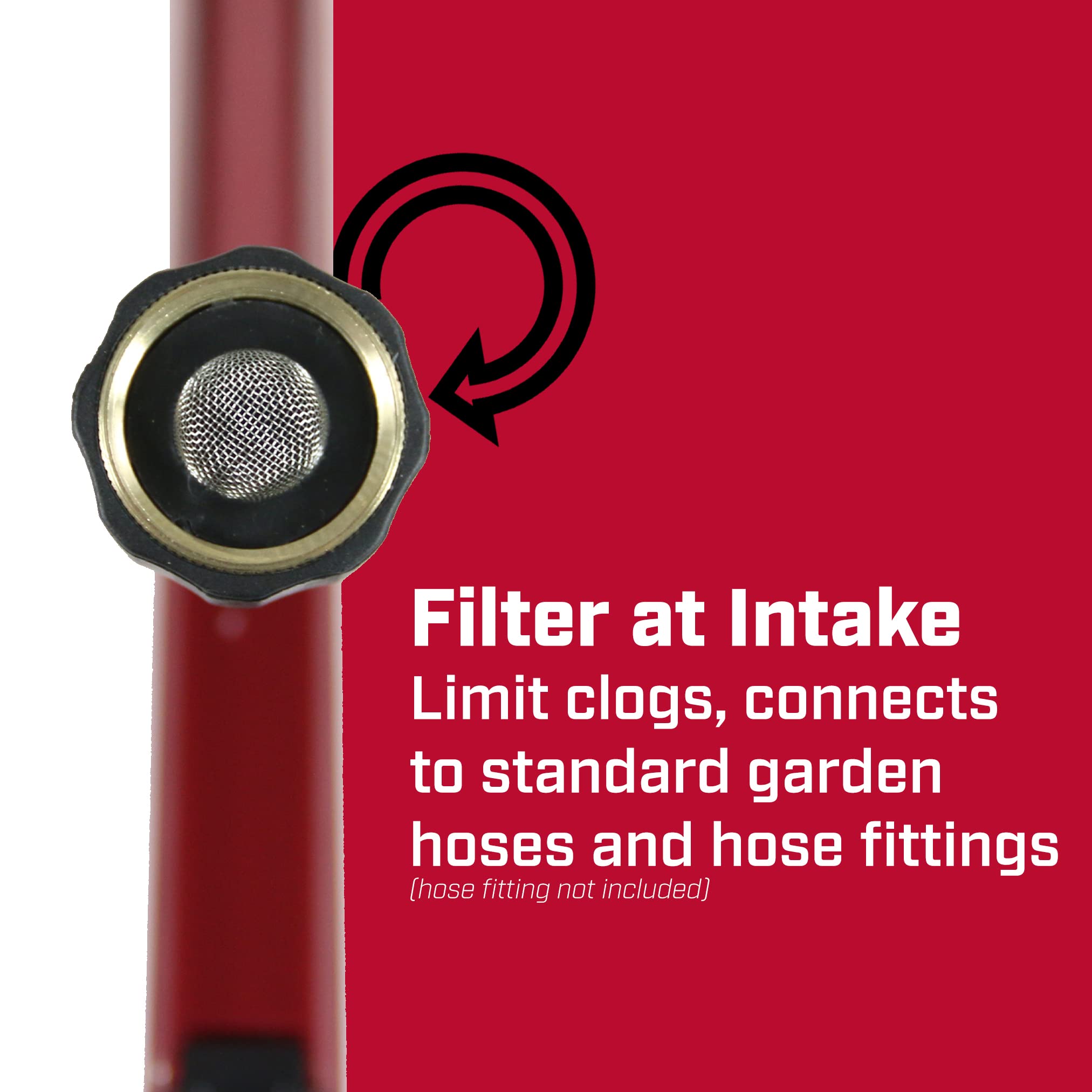 Chapin 4993: Heavy Duty Brass Head Tripod Impact Lawn Sprinkler, 360 Degree Coverage for Large Lawns, Golf Courses, Gardens, Adjustable Height, Gooseneck Hose Connection, Red and Black - Image 4