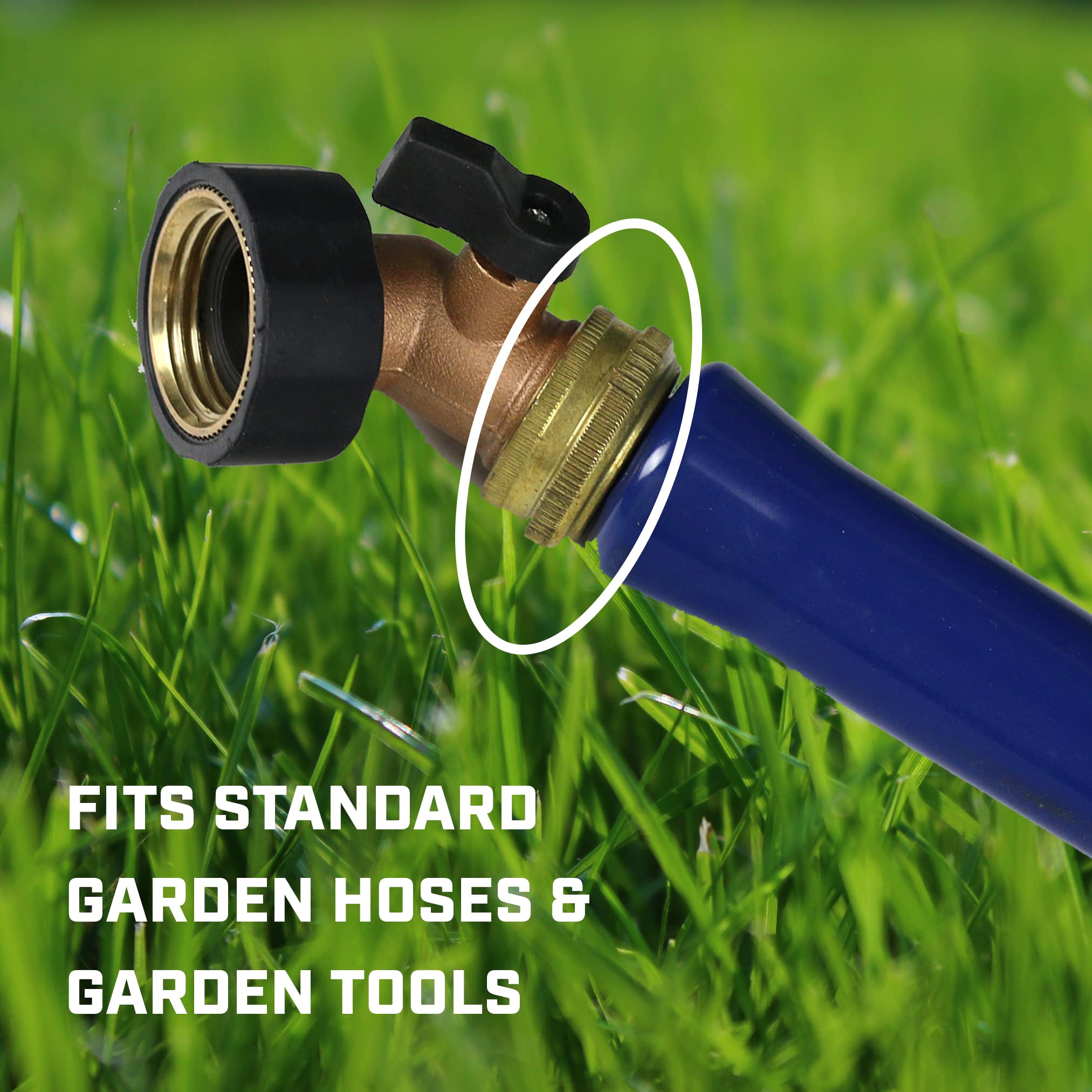 Chapin 6-9450: Gooseneck Shut Off Hose Coupling, Heavy Duty Brass Valve Garden Hose Connector, Set of 2 - Image 6