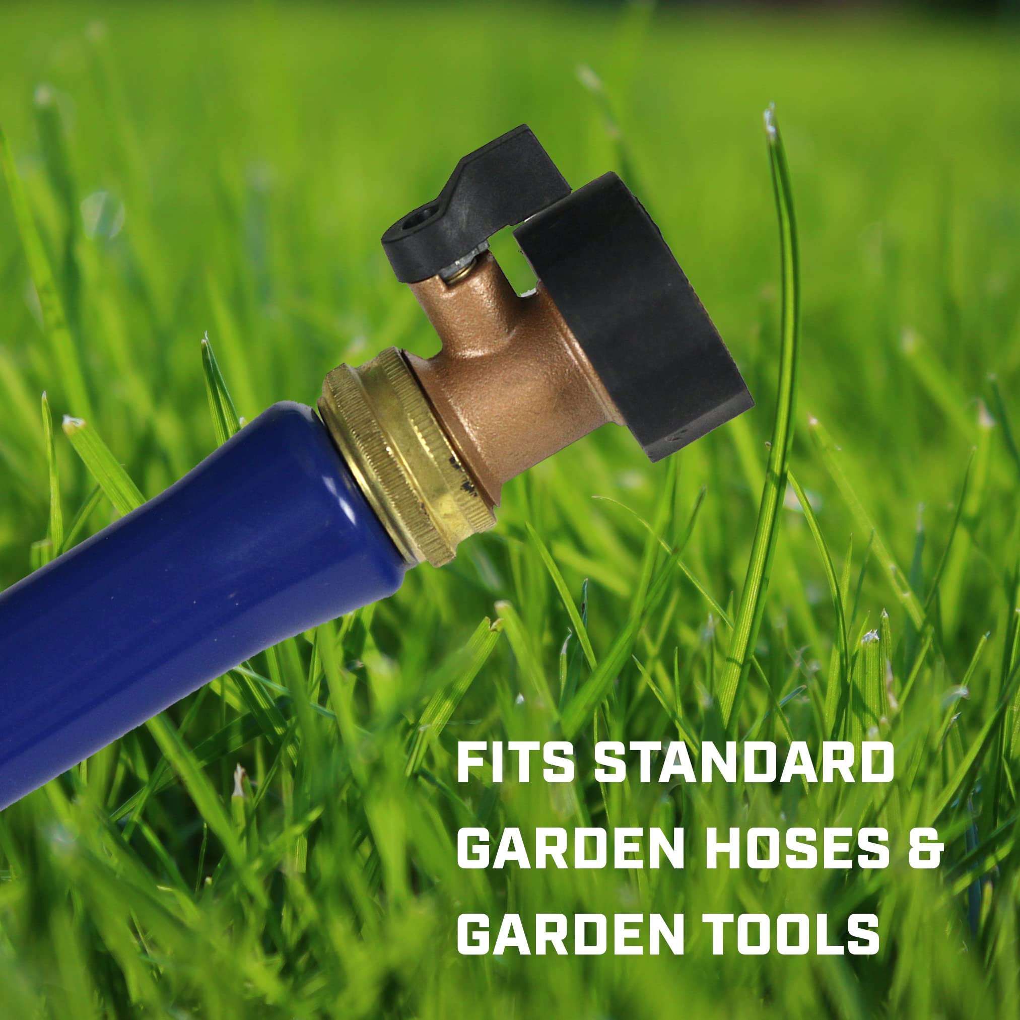 Chapin 6-9451: Shut Off Hose Coupling, Heavy Duty Brass Valve Garden Hose Connector, Set of 2 - Image 3