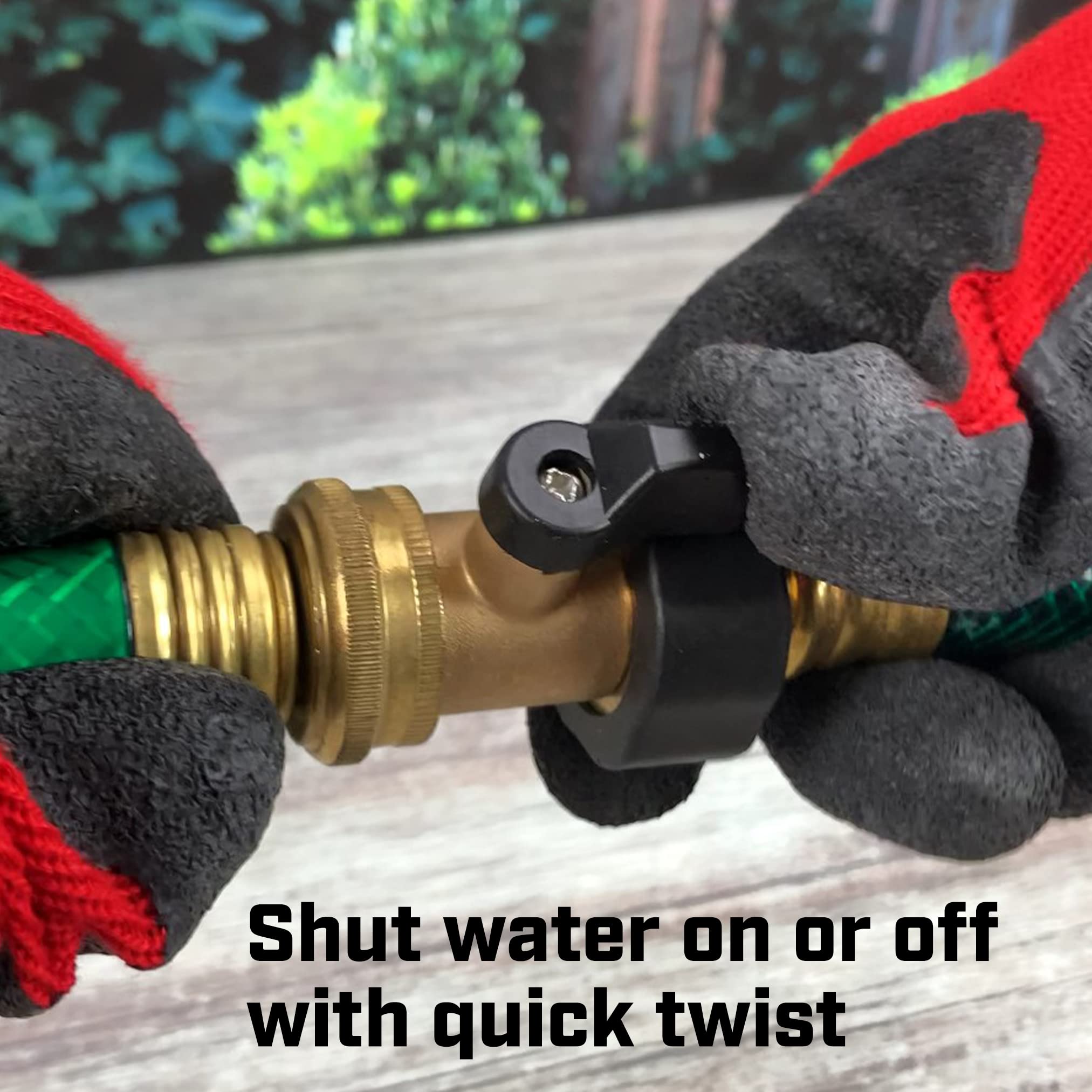 Chapin 6-9451: Shut Off Hose Coupling, Heavy Duty Brass Valve Garden Hose Connector, Set of 2 - Image 5