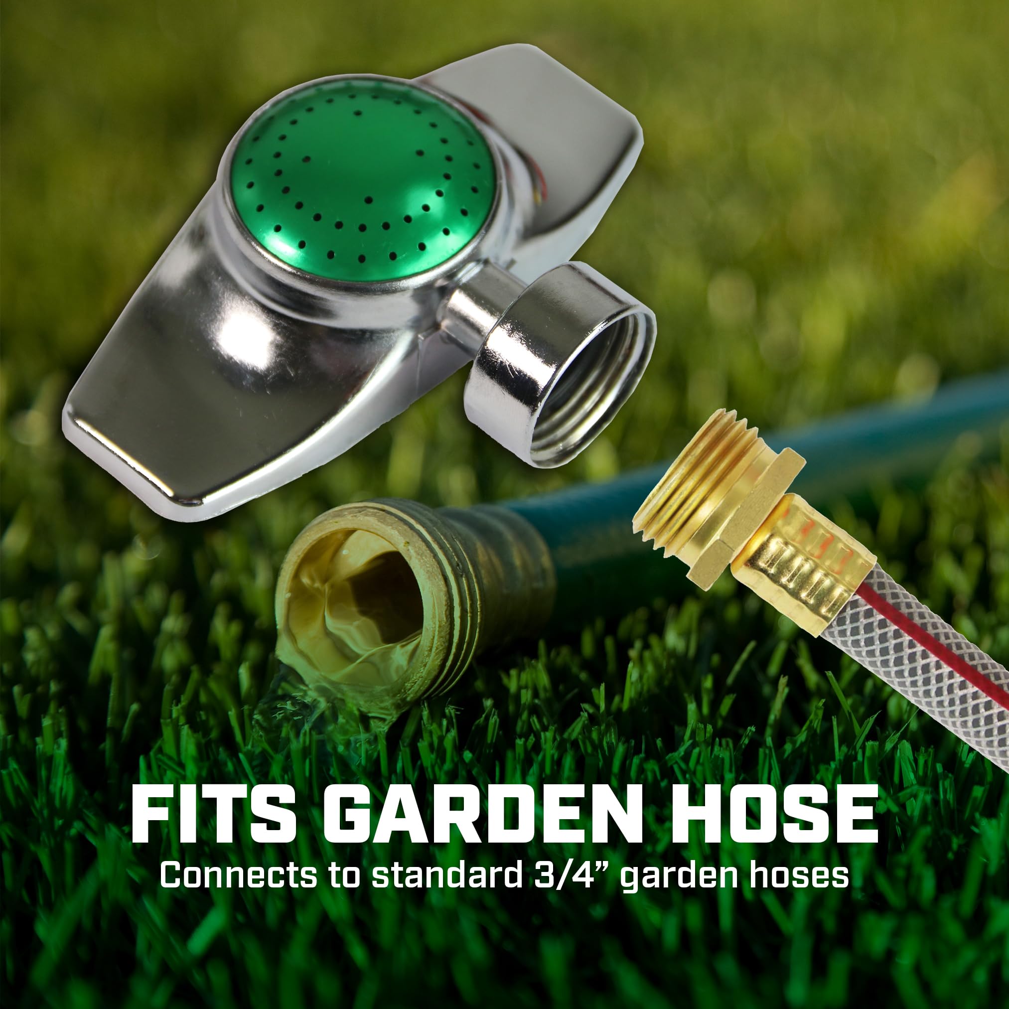 Chapin 6-9487: Circular Pattern Spot Sprinkler 2 Pack, 360 Degree Sprinkler Head for Small Gardens and Lawns, Up to 30ft Coverage Area, Lawn Sprinkler, Small Area Yards and Garden Watering, Green - Image 5