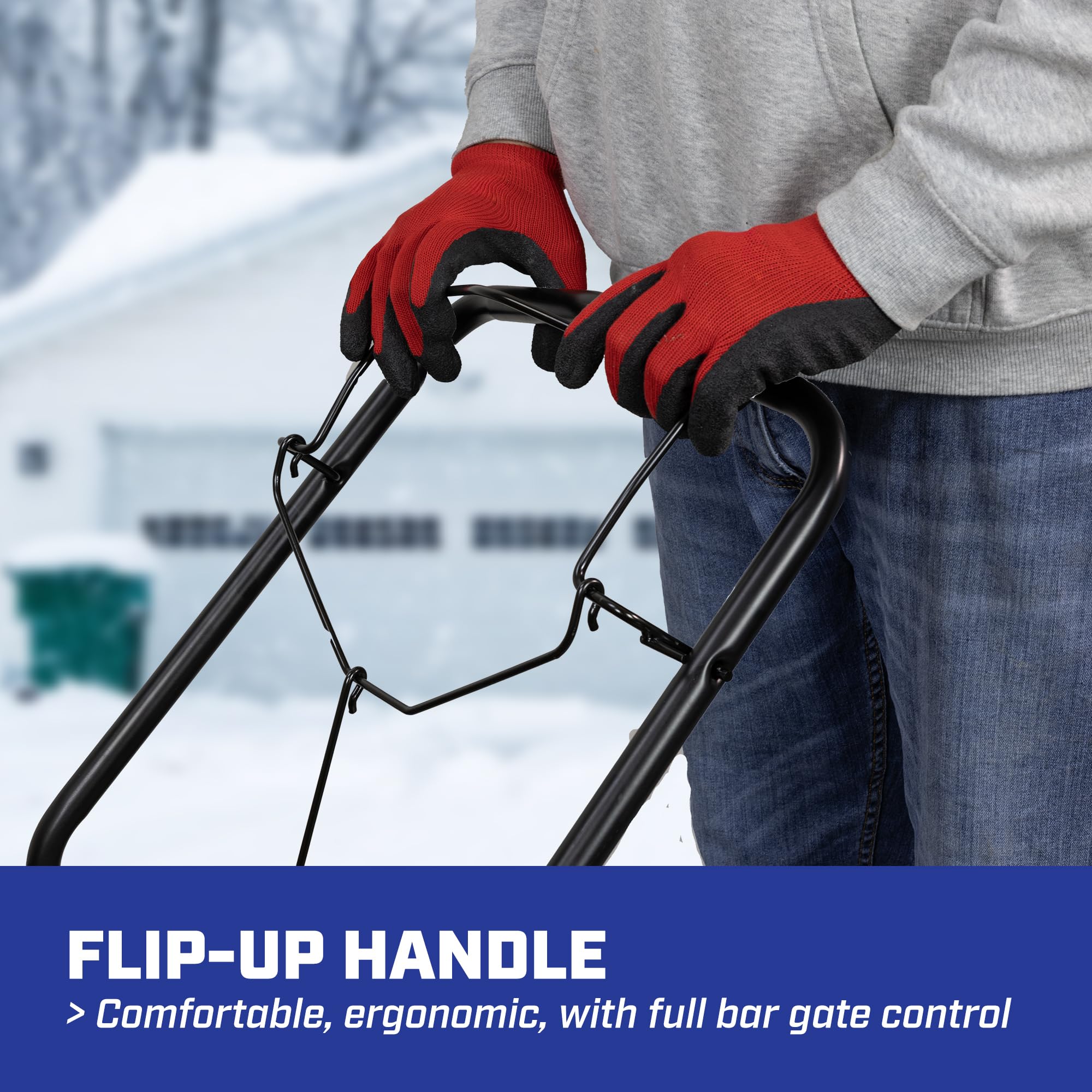 Chapin 88200A Spreader, Salt, Ice Melt, All Season, SaltPro, Walk Behind, Spiked Auger, Adjustable Baffles, 12" Tires, Coated Steel Frame, Enclosed Gears, Weather-Resistant, Rain Cover, 80Lbs - Image 5