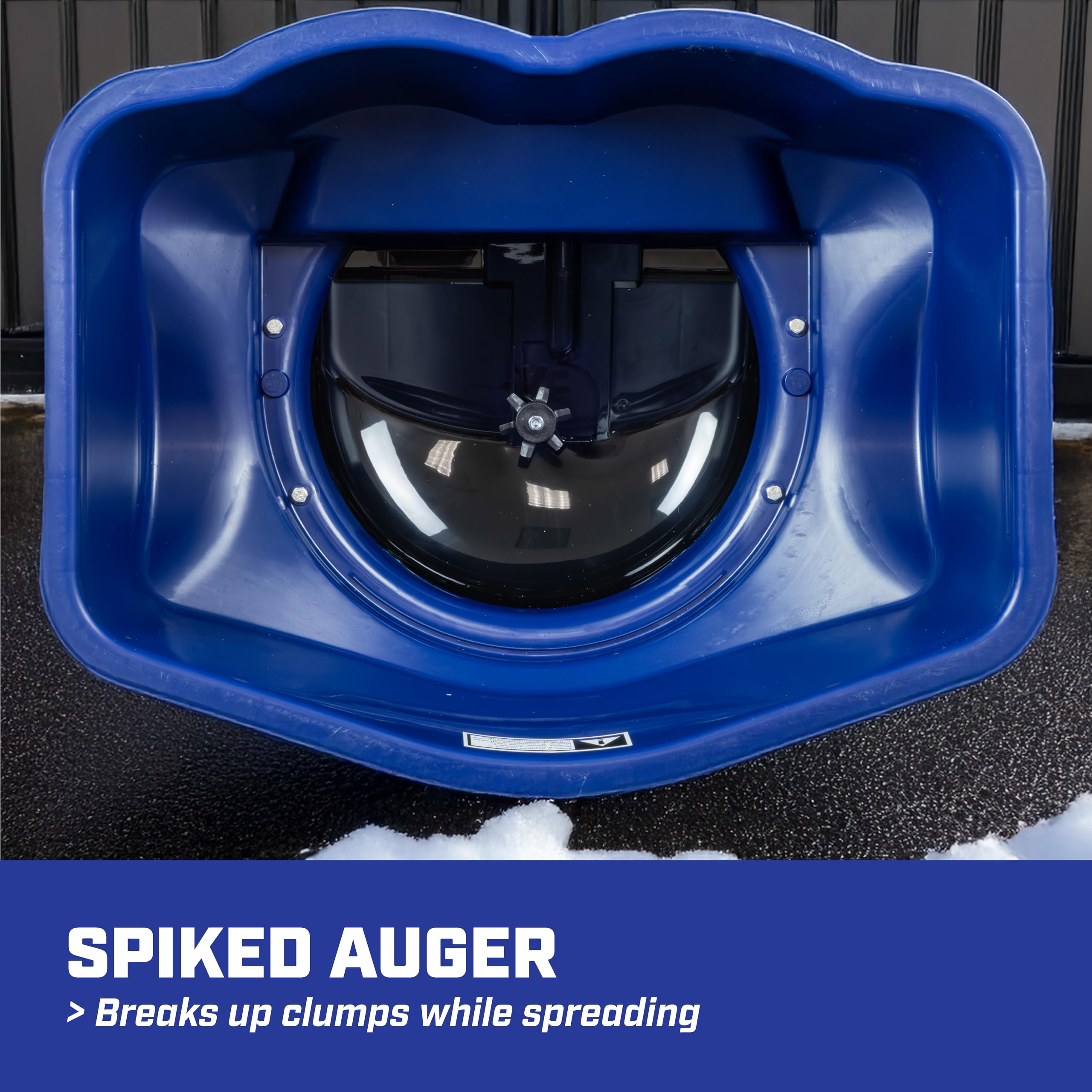 Chapin 88300B Spreader, Salt, Ice Melt, Contractor, SaltPro, Walk Behind, Spiked Auger, Adjustable Baffles, 12" Tires, Lever Control, Enclosed Gears, Weather-Resistant, Rain Cover, 80Lbs - Image 5