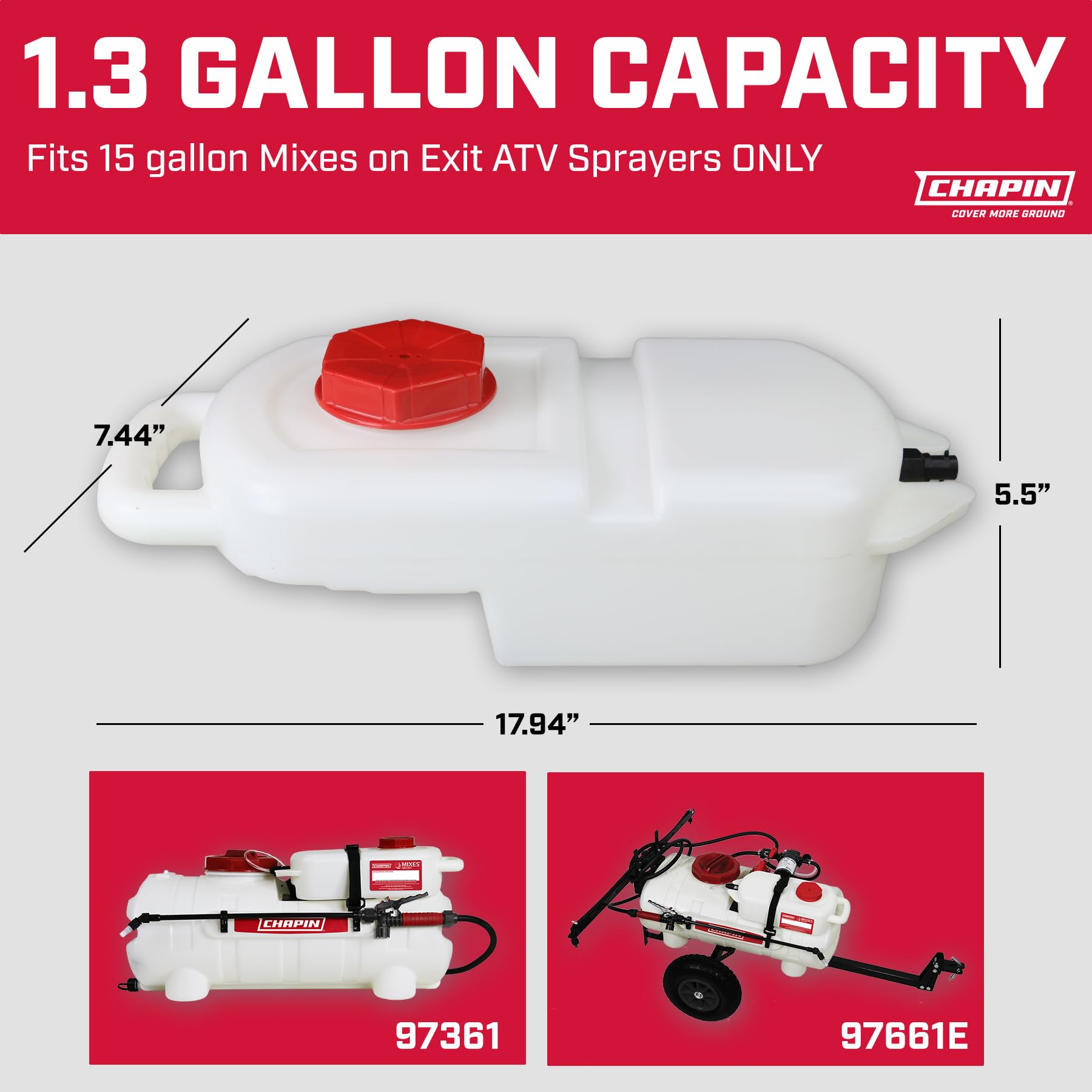 Chapin International 6-8060 Chapin M.O.E. System 1.33 Gallon Replacement Tank, Concentrate, Translucent - Image 5