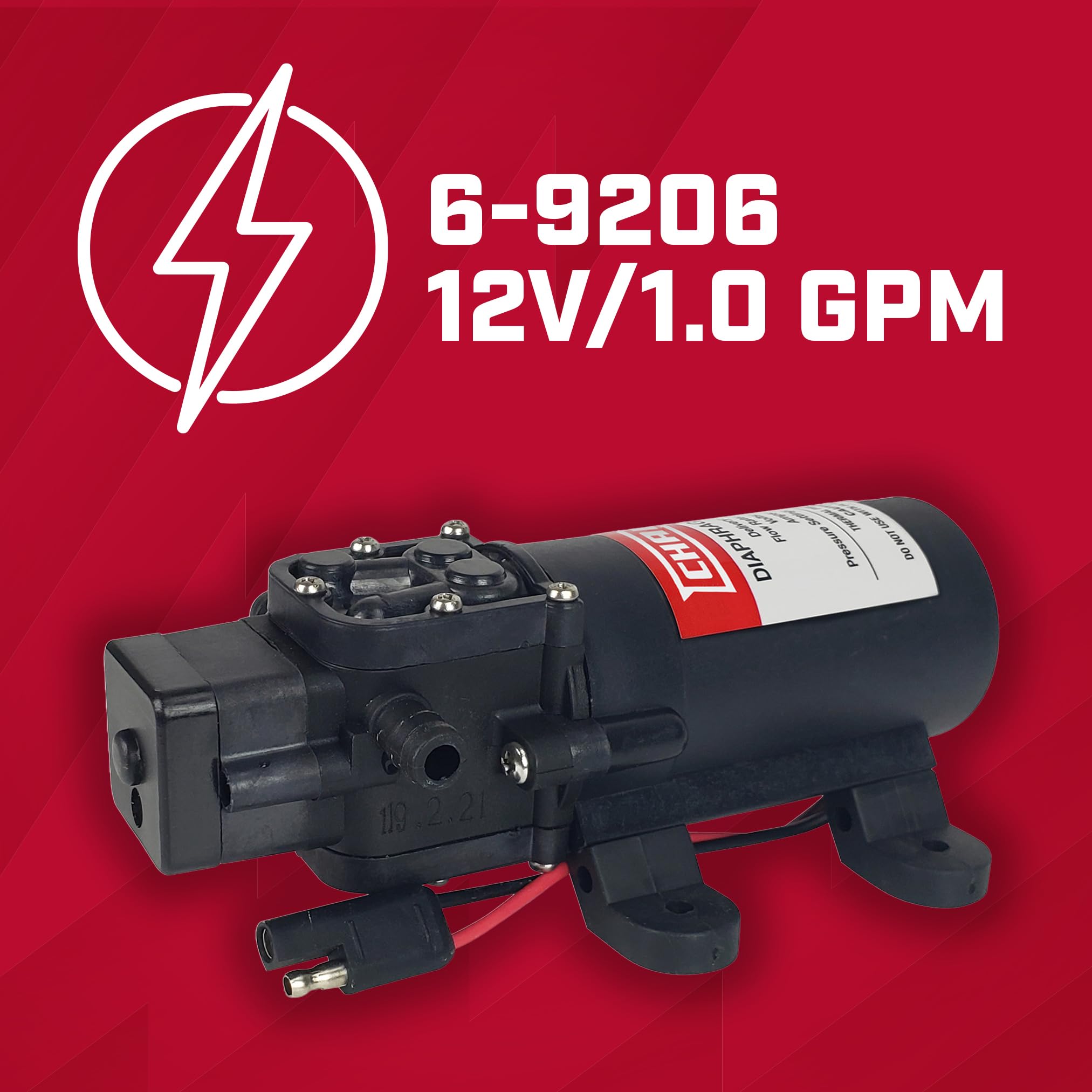 Chapin International 6-9206 12V 1.0 GPM Standard Diaphragm Pump, Black - Image 4