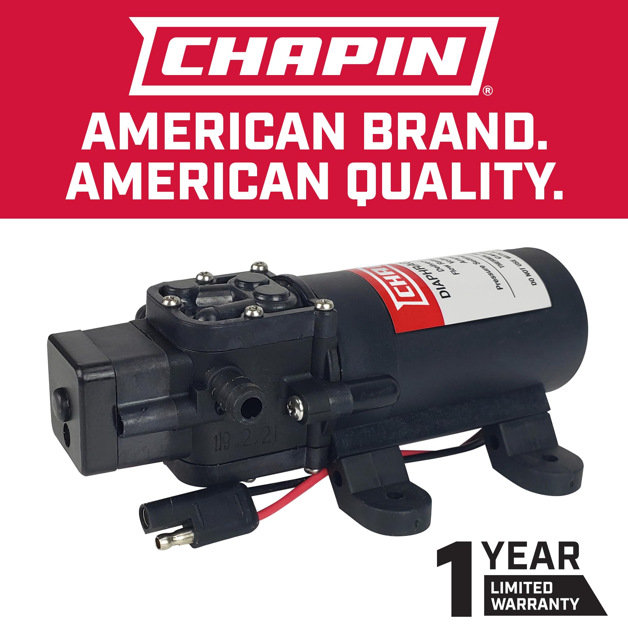 Chapin International 6-9206 12V 1.0 GPM Standard Diaphragm Pump, Black - Image 5