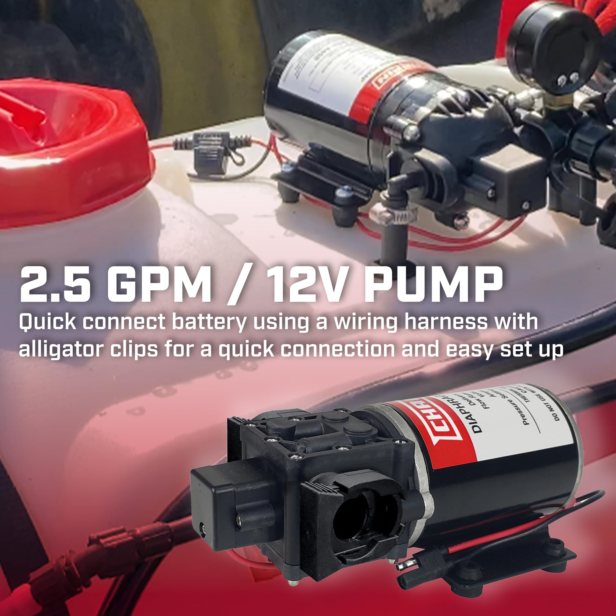 Chapin International 98444 40-Gallon Agriculture/Farming Tank Sprayer with 2-Nozzle Boom and 2.5 GPM Pump, 40-gallons, 1-Pack - Image 5